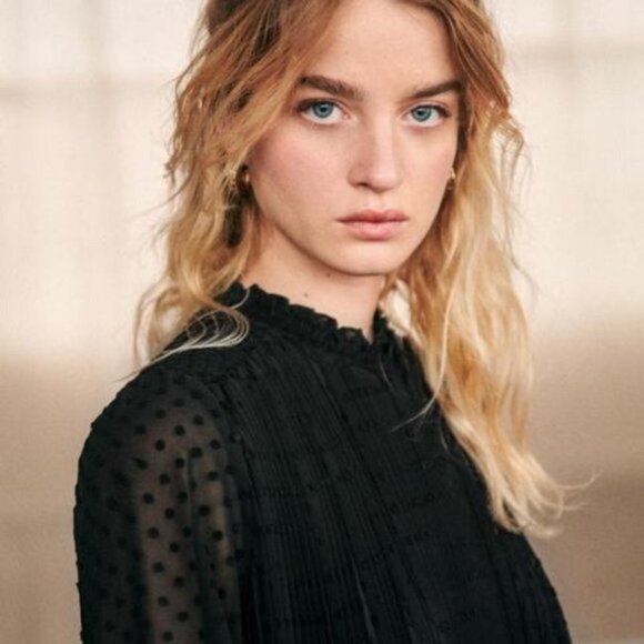 Sezane Armance Dress in Noir size 40 NWT - Picture 5 of 15